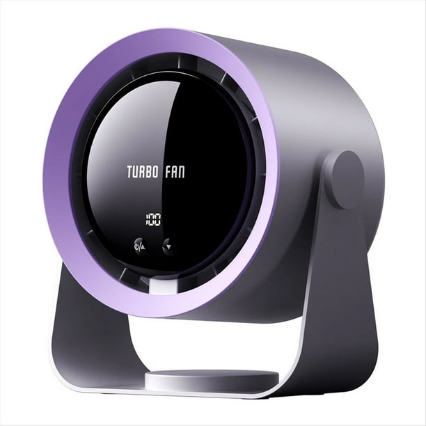 Ventilador Turbo Eléctrico Ventilador Circulador de Aire Frío Inalámbrico Ventilador de Techo de Pared de Escritorio Recargable por USB Ventilador de Aire Frío,A