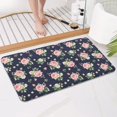 thumbnail image 4 of Pioneer Flower Floral Print Pattern Bathroom Rugs Mat, Non Slip Microfiber Bathroom Rug with Rubber Backing, Soft Mats for Bathroom Floor Tub Shower, 17"x30", 4 of 5