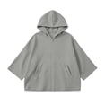 thumbnail image 6 of Besolor Teen Kids Girls Zip up Hoodies Fall Casual Loose Long Sleeve Outerwear Jacket Girl Sweatshirts with Pockets(9-10 Years,Gray), 6 of 6