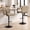 Khaki, variant on Daluvenix Bar Stools Set of 2, PU Leather Adjustable Swivel Barstools,Hydraulic Counter Height Bar Chairs with Armrest Back for Kitchen Island,White