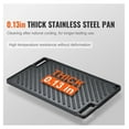 thumbnail image 2 of Cast Iron Griddle 9.7x16.7", Pre-Seasoned Double Burner Grill Pan, Non-Stick Flat Top for BBQ, Stove Top, Gas Grill - Black, 2 of 6