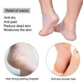 thumbnail image 4 of Moisturizing Gel Heel Sock, Breathable Silicone Moisturizing Heel Socks Cushion Foot Sleeve to Relieve Pain and Pressure from Plantar Fasciitis, Protect Bone Heel Spurs & Cracked Foot Skin Care,2 Pair, 4 of 7