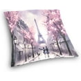 thumbnail image 3 of Romantic Paris Pillow Covers Soft Crystal Velvet Decor Giftsative Cushion Covers Square Throw Pillow Covers Home Decor Gifts for Sofa, 16×16 Inch, 3 of 7