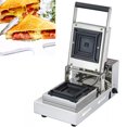 thumbnail image 1 of Sandwich Panini Press Grill comercial, tostadora antiadherente de 800 W Panini Press Grill que hace la máquina Comercial de acero inoxidable, calentamiento rápido Fácil de limpiar con temperatura, 1 of 5