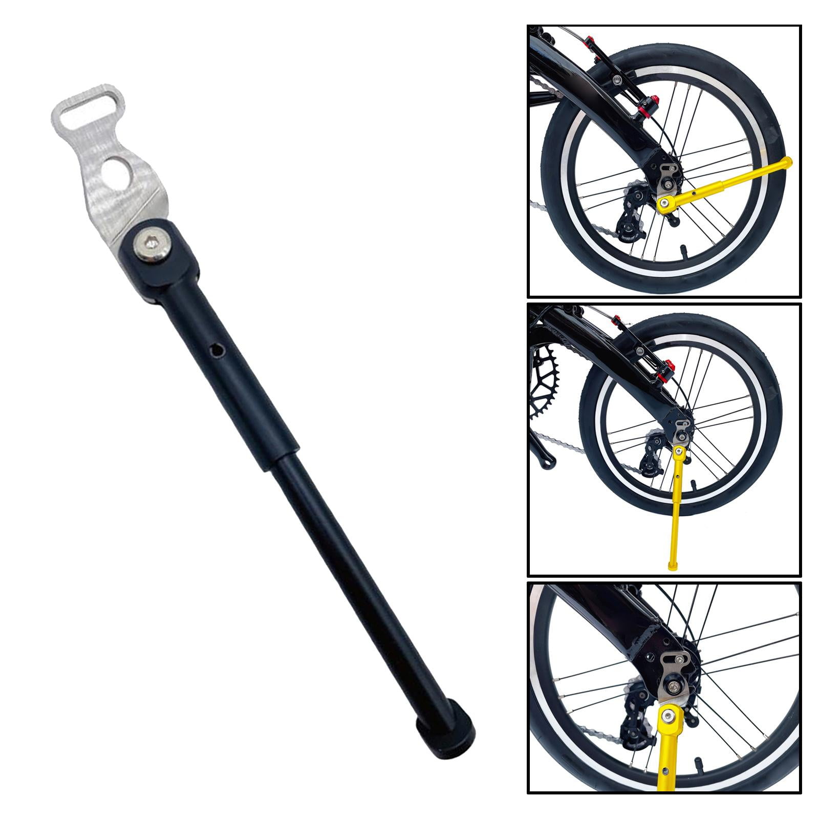 Folding Bike Kickstand Kick Stand Parking Support Aluminum Alloy Rear Side Rack Black