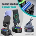 thumbnail image 6 of 2025 New Wireless Induction Audio Bluetooth Speaker, 5 in1 Phone Holder Bluetooth Audio Power Bank Bracket with Anti-Slip Base, 300°Rotating Folding Lifting Charging Treasure Holder (Black), 6 of 7