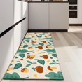 thumbnail image 4 of Brown Green Mushroom Fruit Leaf Beige Pattern Kitchen Rug Mat,Kitchen Runner Rugs Non Skid Washable,Decorative Kitchen Floor Mats for Kitchen,Sink,Laundry,17"X47", 4 of 5