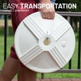 thumbnail image 4 of US Weight Durable 50 Pound Umbrella Base Designed to be Used with a Patio Table (White), 4 of 6
