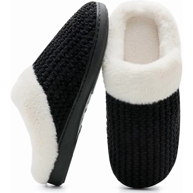 Pantuflas de espuma viscoelástica para mujer, cómodas, cálidas y acogedoras, antideslizantes, para interior y exterior.