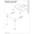 thumbnail image 3 of Kingston Brass VPB1372ST Templeton 37" Ceramic Console Sink with Stainless Steel Legs (8-Inch, 3-Hole), White/Polished Brass, 3 of 5