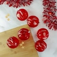 thumbnail image 2 of Northlight Set of 6 Transparent Red Rhombus Cut Shatterproof Christmas Ball Ornaments 3", 2 of 4
