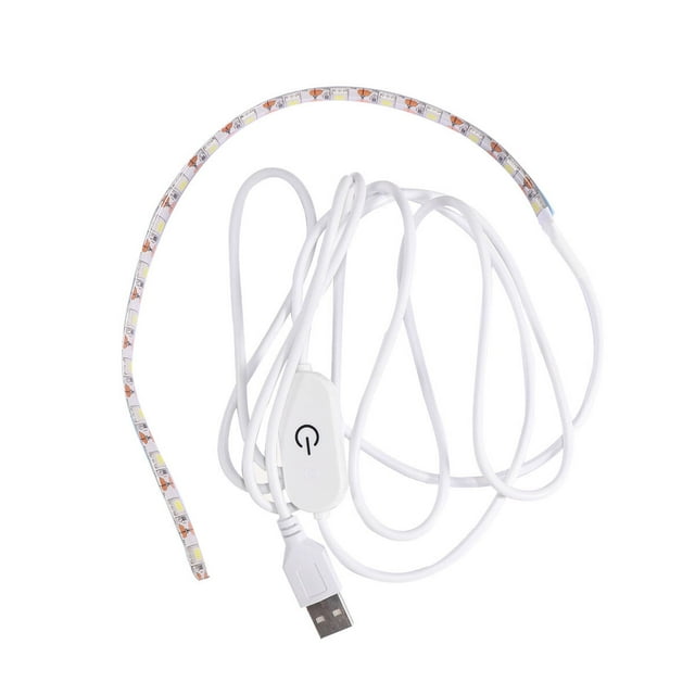 5V 6500K Interfaz USB Máquina de coser Iluminación Tira de luz adhesiva portátil para el hogar (Blanco)