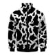 thumbnail image 3 of Chaqueta con estampado 3D de manchas de vaca en blanco y negro para hombre y mujer, abrigos informales de manga larga, gran oferta, chaquetas con cremallera para primavera y otoño, ropa de abrigo, 3 of 4