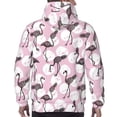 thumbnail image 7 of Kdxio Pineapple Flamingo Print Mens Casual Hooded Collar Drawstring Hoodies Pullover Sweatshirts Casual Long Sleeve Shirts-Small, 7 of 7