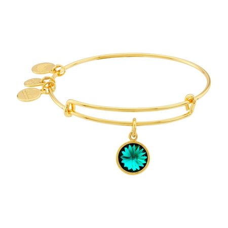 Anne Klein Gold Bangle Bracelet - May Birth Month Charm Bangle