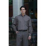 MEN'S L/S PERFORMANCE BRUSHED TWILL- 60% Cotton/40% Polyester performance brushed, easy care long-sleeve twill, wrinkle resistant, excellent color fasting, light woodtone button, shirtail hem, left ch