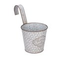 thumbnail image 2 of Cubo de hierro para jardinería con un solo gancho desmontable (blanco), 2 of 10
