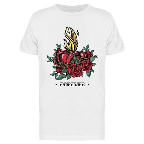 Forever Tattoo Design T-Shirt Men -Image by Shutterstock, Male Large