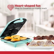 Holstein Housewares 4-Section Heart-Waffle Maker, Mint Electric Belgian Waffle Makers