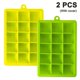 thumbnail image 1 of Ice Cube Trays with Lids, 2Pack (Yellow+green) Silicone Ice Cube Trays Flexible and Easy Release 15 Ice Cube Molds, 1 of 4
