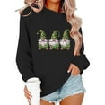 thumbnail image 6 of Funny St Patricks Day Sweatshirt Women Leopard Gnomes Graphic Pullover Long Sleeve Crewneck Tops Cute Irish Shirt, 6 of 6