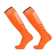 thumbnail image 2 of vdgthytj Kids Soccer Socks Softball Baseball Socks for Youth Adult Multi-sport Breathable Knee High Socks(one size,Orange), 2 of 5