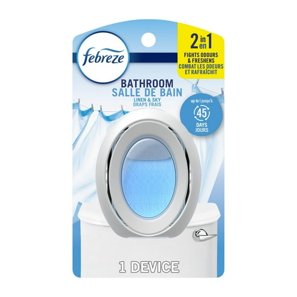 Febreze Bathroom Air Freshener, Odor-Fighting, Linen & Sky Scent
