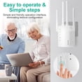 thumbnail image 4 of WiFi Extender WiFi Extender Signal Booster for Home 1200Mbps Wall Through Strong Cover Up To 13800 Sq.ft & 108 Devices Band 2.4G and 5G with Port & AP Mode, 4 of 7