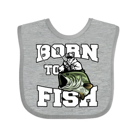 

Inktastic Born to Fish Gift Baby Boy or Baby Girl Bib
