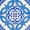 Blue/White, variant on Mi Alma Abstract Dark Purple Green Tile Stickers - Removable Vinyl 4x4, 24 pcs