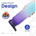 thumbnail image 3 of 32oz 1000ML Leakproof BPA Free Water Bottle with Motivational Time Marker to Ensure You Drink Enough Water Daily for Fitness, Gym and Outdoor Sports, 3 of 16