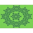 thumbnail image 1 of Ahgly Company Indoor Rectangle Patterned Emerald Green Area Rugs, 2' x 5', 1 of 6