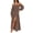 brown, variant on Off Shoulder Maxi Dress Side Split Long Sleeve Flowy A Line Tiered Maxi Dress for Beach Daily Wear