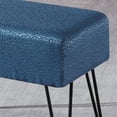 thumbnail image 3 of Home Soft Things Jacquard Ottoman - Angola - Real Teal - 19" x 13" x 17", 3 of 5
