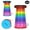Rainbow, variant on 2Pcs Folding Camping Stool, Portable Collapsible Retractable Telescopic Folding Stools Height Adjustable (Rainbow)