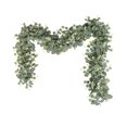 thumbnail image 2 of Pack de 2 enredaderas colgantes artificiales de hiedra artificial con rosas realistas, gypsophila y hojas densas para decorar la mesa de la boda, 2 of 6