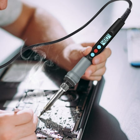 

Fairnull 90W Digital Electric Soldering Iron Ceramic Core Comfortable Grip Anti-scalding Constant Temperature Soldering Iron Pen for Electronic Circuit Repair