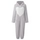 thumbnail image 2 of Gibobby pantalones de yoga Pijama de manga larga de lana artificial para mujer, mono holgado con capucha y cremallera de Color sólido informal, pijama informal de invierno cál(Gris， XXXL), 2 of 4
