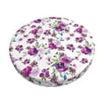 thumbnail image 1 of Balery Violets Flowers Fundas de asiento para taburete de bar redondo de tela de terciopelo ajustables que protegen de arañazos y manchas para sillas de 14 a 17 pulgadas.-12 inch, 1 of 7