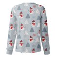 thumbnail image 3 of Dvkptbk Gommage pour Femmes Noël Hauts Imprimés de Noël Amples Vêtements de Travail Uniforme avec Poches Mode Décontractée Col Rond Cordon Manches Courtes T-Shirts, 3 of 3