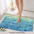 thumbnail image 6 of Turquoise Blue Teal Doormat Outdoor Entrance 16"x24", Chic Stained Glass Texture Aesthetic Absorb Moisture Dirt Door Mats, Non-Slip Rubber Backing Floor Mats Indoor, Low-Profile Front Door Rugs, 6 of 9