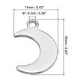 thumbnail image 2 of Moon Charm, 50Pcs Moon Pendants Bulk Mini Moon Charm Pendants Hollow for Jewelry Making, Silvery, 2 of 5