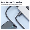 thumbnail image 3 of 100W Fast Charging USB-C Cable with Right-Angle Connector - 90° Elbow, 80W+ Power Delivery, 3A High Current, 6ft Length, Compatible with for  16/15/14/13/12/11 Pro Max, for ,, 3 of 12