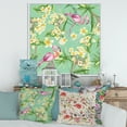 thumbnail image 2 of Designart 'Yellow Flowers, Tropical Foliage With Flamingo V' Traditional Framed Canvas Wall Art Print, 2 of 5