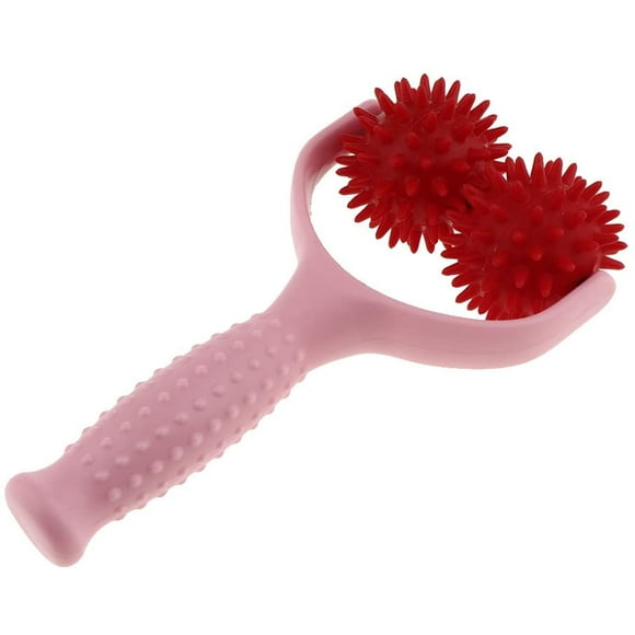 Massage roller with 2 massage balls with pimples full body, shoulder, leg, foot, hand muscle relax massager self-massage roller