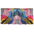 thumbnail image 7 of Yayeee Kitchen Curtains Tier Set of 2 Light Filtering 57"x36" Over Sink Window Panels, Stripes Pattern, 7 of 7