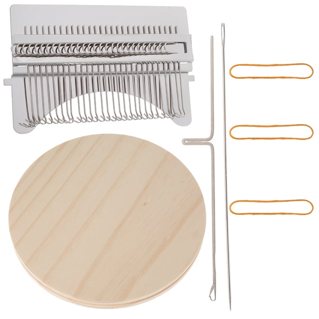 Herramienta De Tejido Tipo Telar Pequeño De 14 Cm, 28 Ganchos, Mini Herramienta De Bricolaje Para Zurcir, Mini Herramienta De Tejido A Mano Multiartesanal De Madera, Telar De Reparación Rápida Para Re Muyoka Hogar