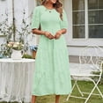 Clearance Sale! Ukumplol Spring Dresses for Women 2024，Green Dress，Plus