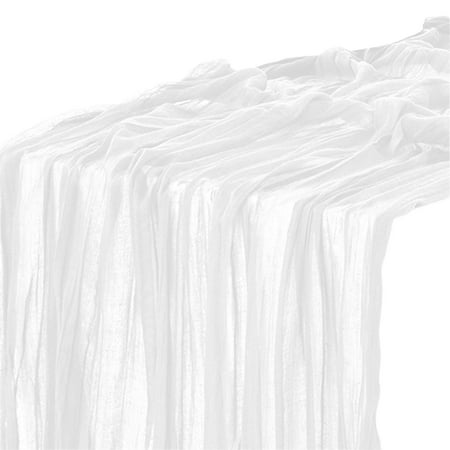 

dajkiuy Table Runner - 35x70 inch Romantic Solid Color Gauze Table Runner - Wedding Baby Bridal Shower Decoration Sheer Centerpiece Spring Easter Holiday Home Decorations