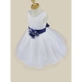 thumbnail image 3 of TiaoBug Flower Girls Wedding Bridesmaid Dress Sleeveless Princess Bowknot Prom Birthday Party Ball Gown Navy Blue 10, 3 of 6